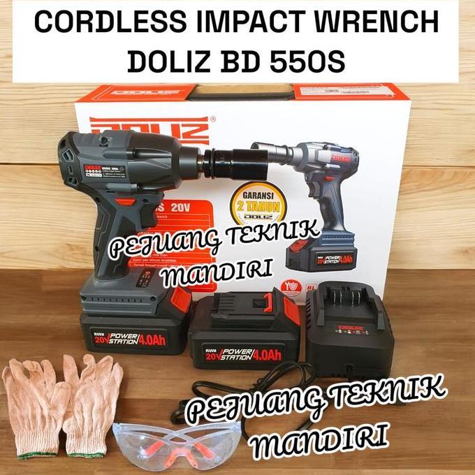 '' DOLIZ BD 550S CORDLESS IMPACT WRENCH BRUSHLESS BD550S ALAT PEMBUKA BAUT DOLIZ BD 550 S *