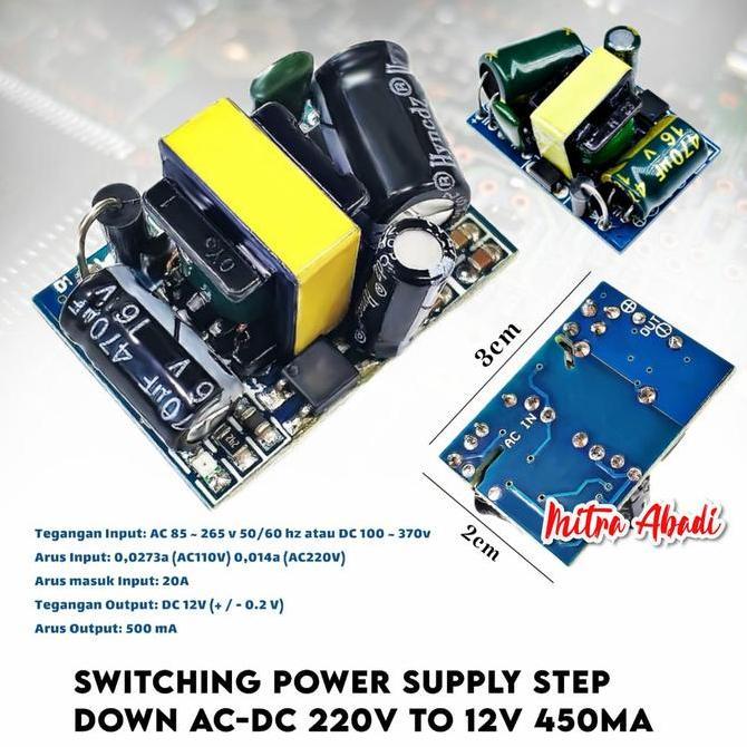 Switching Power Supply Step Down Ac - Dc 220V To 12V 450 Ma