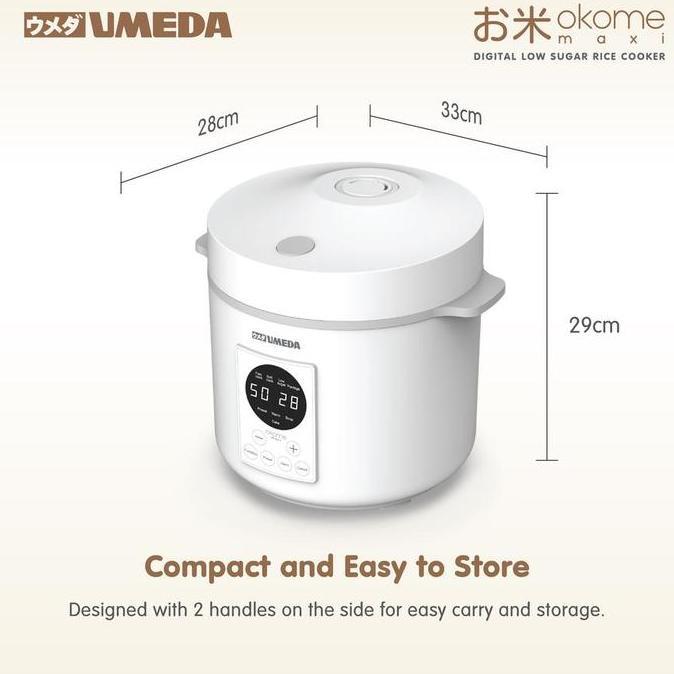 Murah Umeda Okome Maxi Low Sugar Smart Rice Cooker 2 Liter