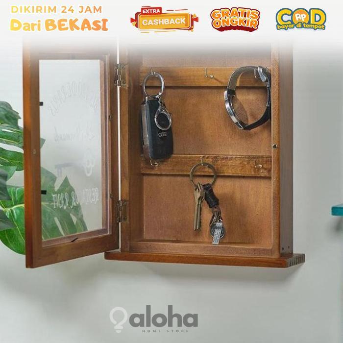 ALHM - Tempat Penyimpanan Kunci London Kayu Box Tempat Kunci Kunci Box Kunci Gantung Key Box