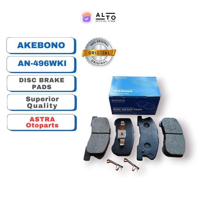 Brake Pad Kampas Rem Depan Datsun Go/Go+ Akebono [An-496Wki] Terbaik