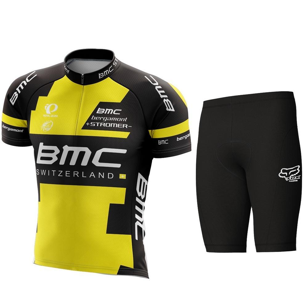 NEW DEALS Setelan Kaos Jersey Sepeda dan Celana Sepeda Set BMC MTB Roadbike Unisex