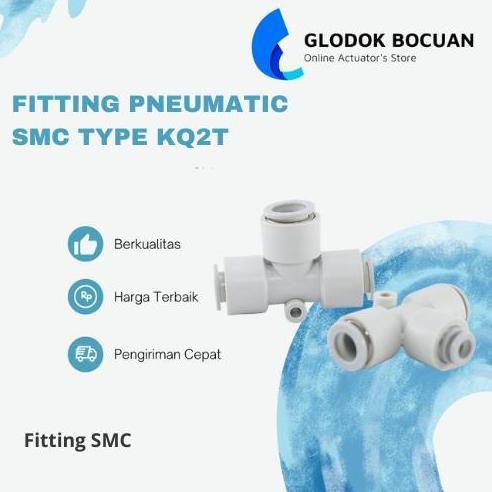 KQ2T 08-00 Fitting Tee Slip Lock Selang 8mm x 8mm x 8mm SMC