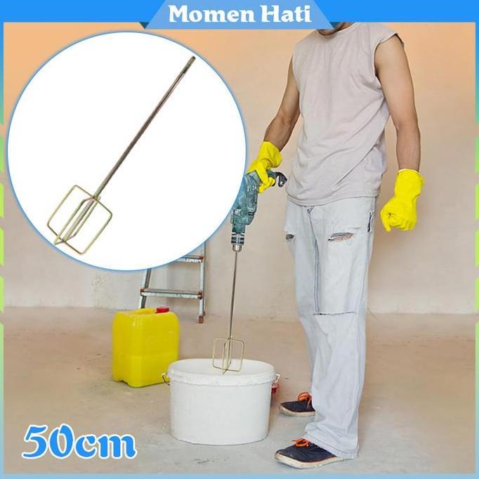 QUANXI Mata Bor Mixer 58CM Mata Bor Adukan Semen Pengaduk Adonan Martabak/Kue/Roti Stainless