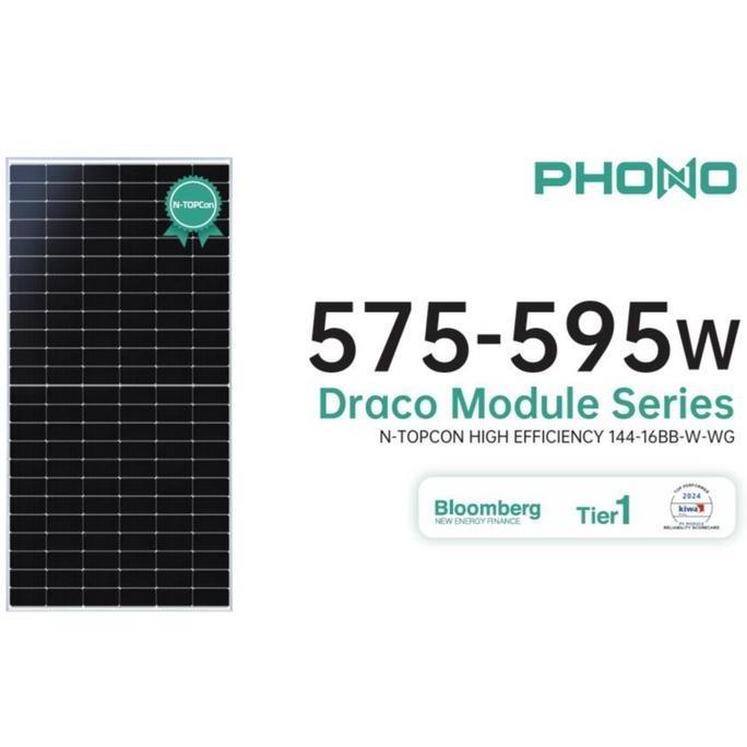 PHONO SOLAR N-TOPCON BIFACIAL 595 WP / Solar Panel BIFACIAL N-TOPCON 595 WP (SNI) - KHUSUS KURIR LUA