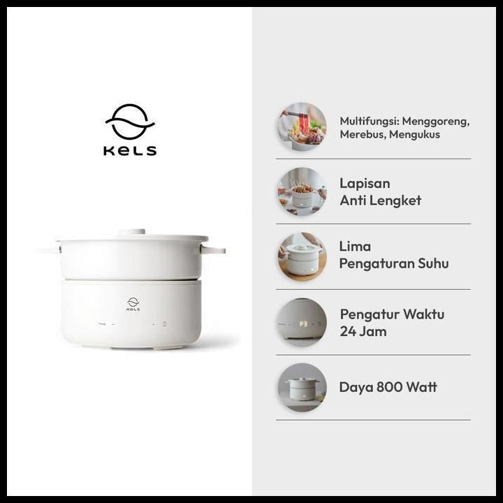 Produk Unggulan Informa Kels 3 Ltr Owyn Panci Elektrik Multifungsi - Putih Masak Cepat Alat Dandang 