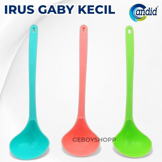 [PAKET 12PCS] Candid Irus GABY KECIL / Centong Sayur / Sendok Sup Plastik Foodgrade PP5