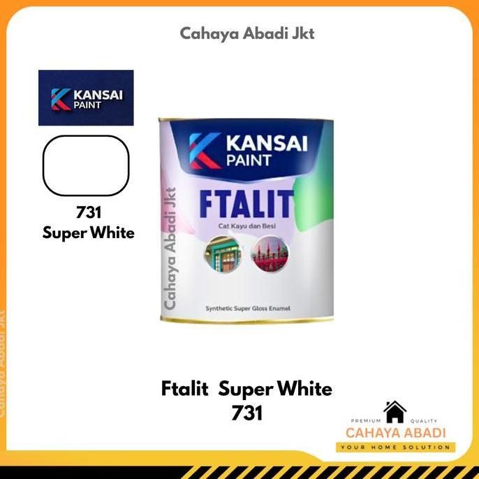 Cat Minyak Kayu dan Besi Ftalit 731 Super White Glossy 20kg Pail