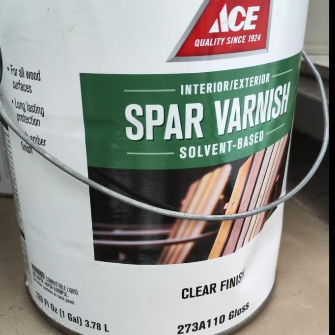 SPAR VARNISH Cat Pengkilap kayu/Poles kayu Oil Gloss Made in Amerika 3,78 liter