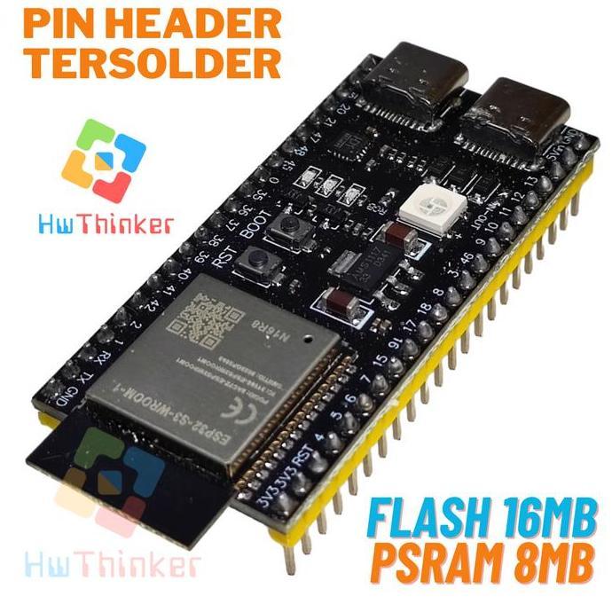 ESP32-S3 DEVKITC-1 TYPE-C ESP32-S3-WROOM N16R8 PSRAM TERSOLDER