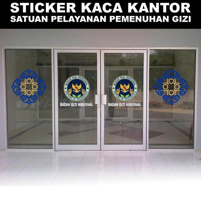 Decorao - Sticker Kaca Kantor Logo Badan Gizi Nasional Sticker Logo Mbg Sticker Logo Batik Mbg