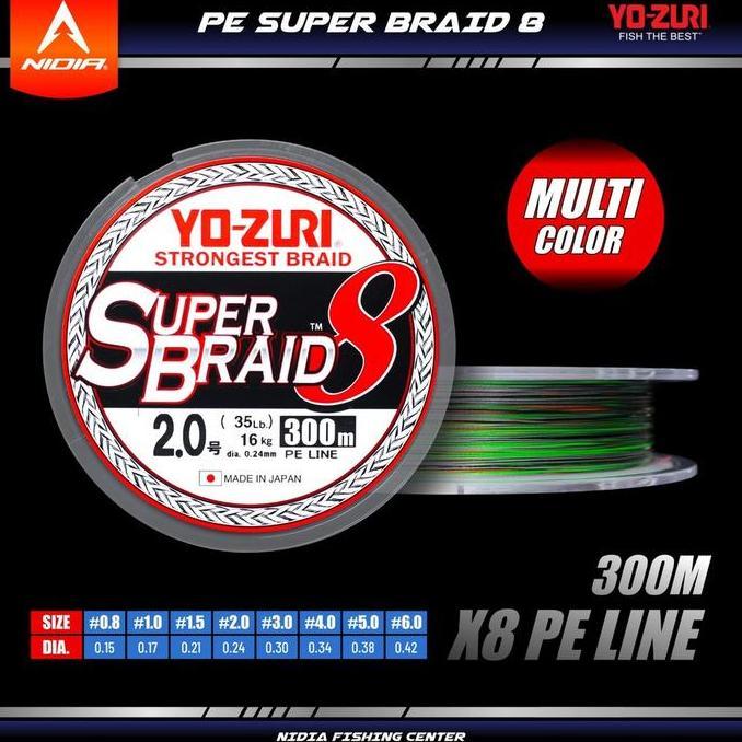 SENAR PANCING PE Yozuri Superbraid 8 300 Meter