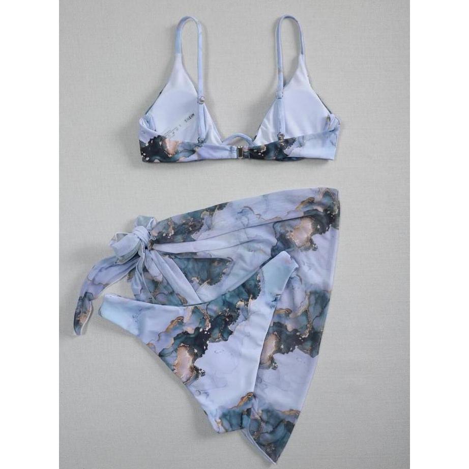 Bikini Swimsuit Baju Renang Three Piece Wanita Outer Transparan Fashion Bikini
