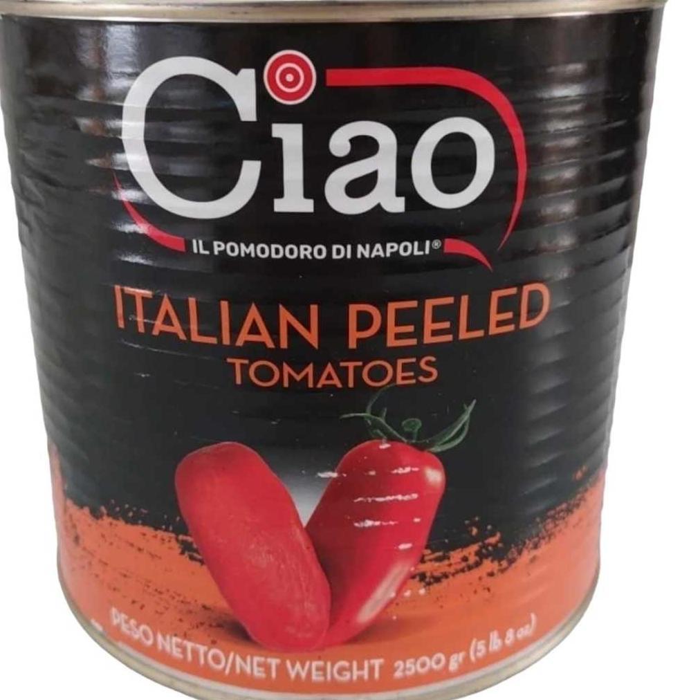 CIAO PEELED TOMATOES 2500gr Whole Peeled Italian Tomato / Tomat Kupas - Peeled sameday / instant onl