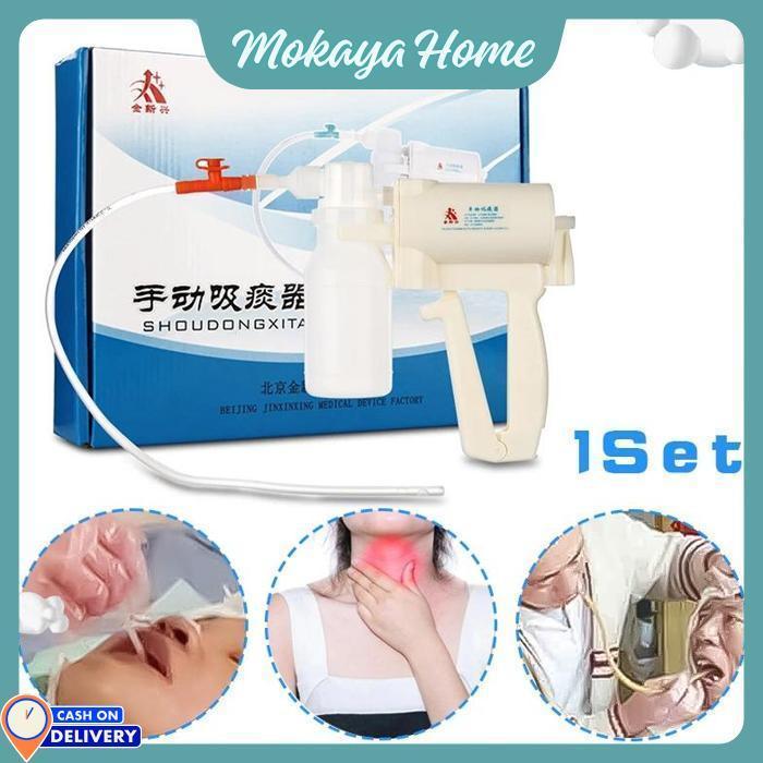 Mokaya Home - 1Set Alat Penyedot Dahak Dewasa Lansia / Suction Pump Portable / Alat Suction Penyedot