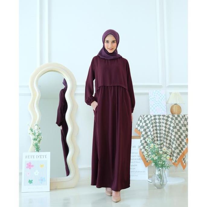 NEW RILLEY - Gamis Indira | Dress Panjang Muslim Wanita