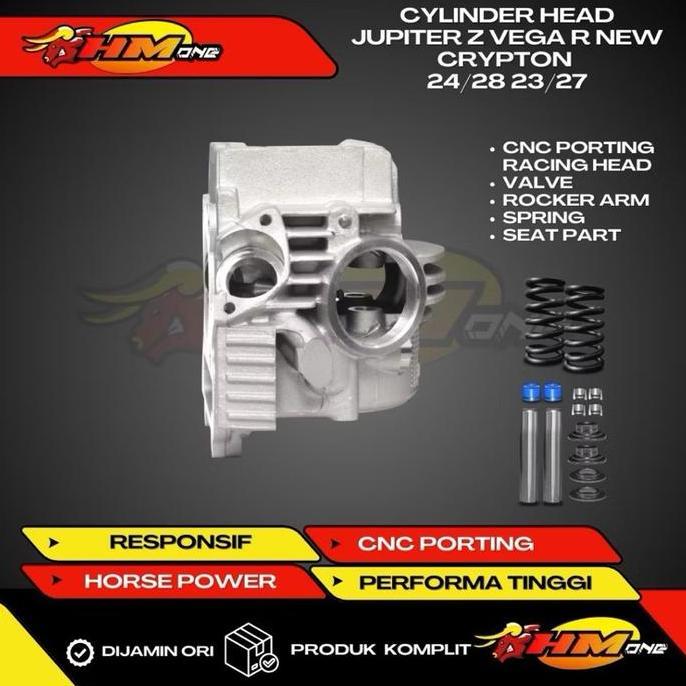 Cylinder Head HMone Supra x Fit Win Astrea Grand Legenda Cnc Porting 24/28 Blok Head Hmone