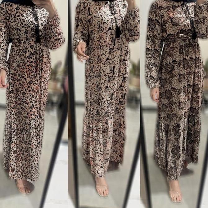 Gamis Batik Cap Sogan Lawasan Premium