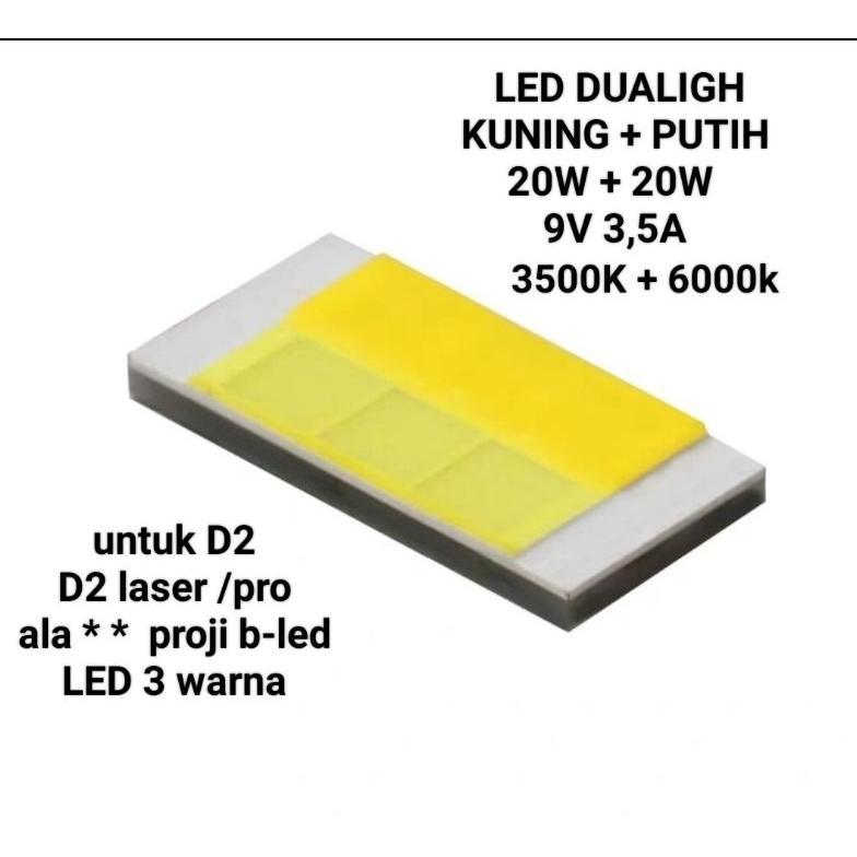 AKBARAMUAN LED MCP CSP 4070 DUAL LIGH UPGRADE CHIP GANDA PUTIH KUNING 40W 20W*2 MURAH