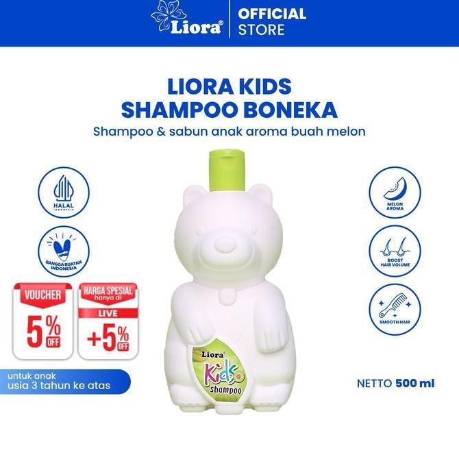 MURAH BERKUALITAS LIORA Kids Shampoo Melon ( Melon ) 500ML - Shampoo Anak Boneka Aroma Buah Wangi un