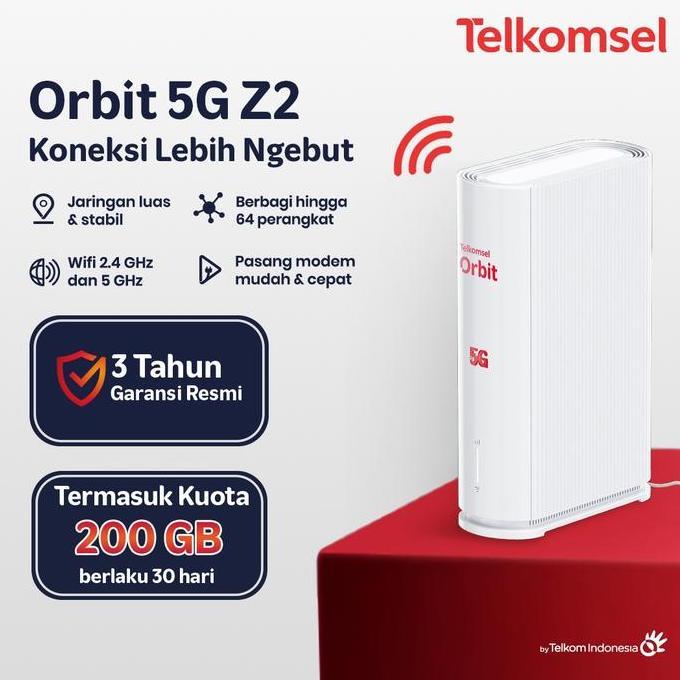Best Seller Telkomsel Orbit 5G Z2 Modem Wifi 5G High Speed Bonus Data Premium