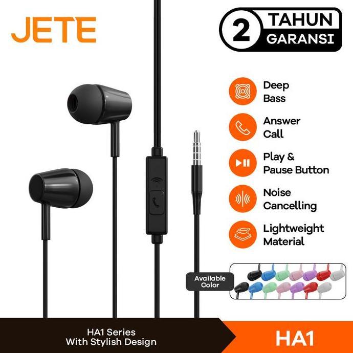 JETE HA1 Headset Earphone  JETE HA1 - Garansi 2 Tahun