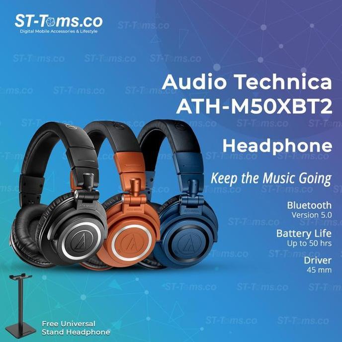 Audio Technica ATH-M50xBT2 / M50X BT2 Monitoring Bluetooth Headphones