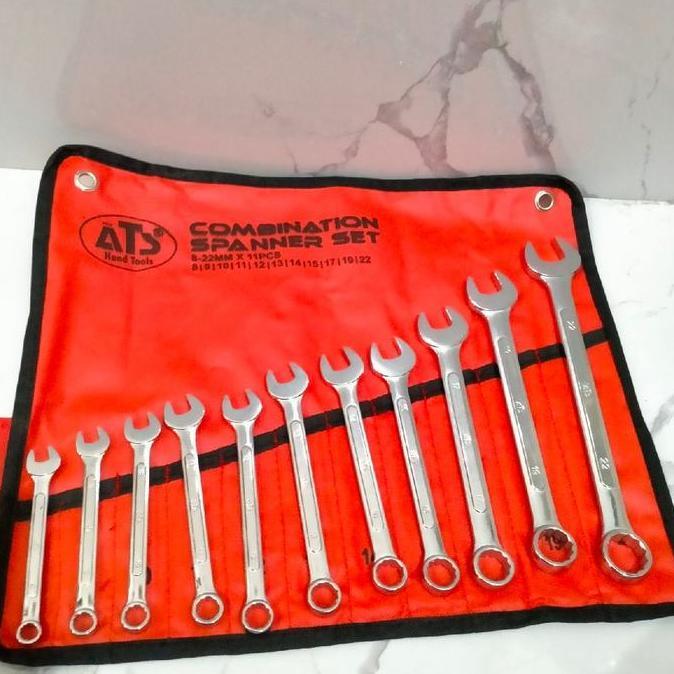 Up- Kunci Ring Pas Set Ats Kunci Pas Ring 11Pcs 8/22 Ats