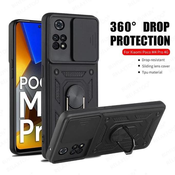 Case For Poco F5 5G / F3 / F4 / F4 GT / X3 NFC / X3 PRO / POCO M4 PRO 4G / POCO C65 Case Slide Camer