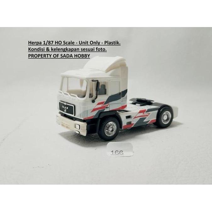 MINIATUR TRUK HERPA 1/87 DAF 19-422 2 AXLE TRACTOR AUSTRIA PUTIH HO SCALE UNIT ONLY SHOBBY