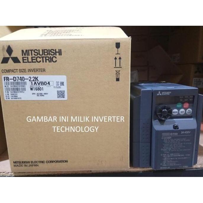 BEBAS ONGKIR - INVERTER MITSUBISHI FR-D740-2.2K 2.2 KW 380V FR D 740 2,2 KW D740