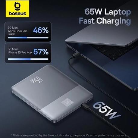 MAZITOV BASEUS BLADE2 65W FAST CHARGING POWER BANK 12000mAh DUAL TYPE-C LAPTOP
