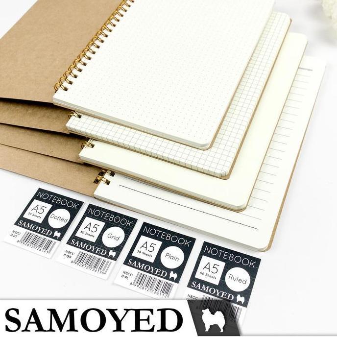 Escola - Samoyed Nbcc-11 Buku Tulis / Catatan / Agenda / Jurnal / Notebook / Diary / Journal Kraft /