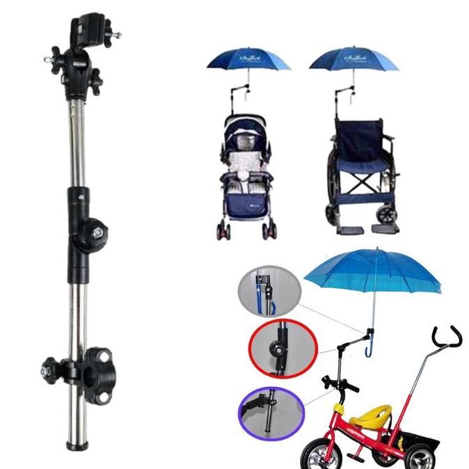 BLANCHENAM Holder / Stand Payung Sepeda Stroller Kereta Bayi / Penjepit payung Sepeda / Becak / Kere