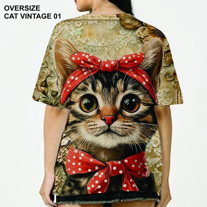 KAOS oversize FULL PRINT (AOP) ALL OF PRINTING | MOTIF AOP VINTAGE MIX 05 animal cute FULLPRINT LING