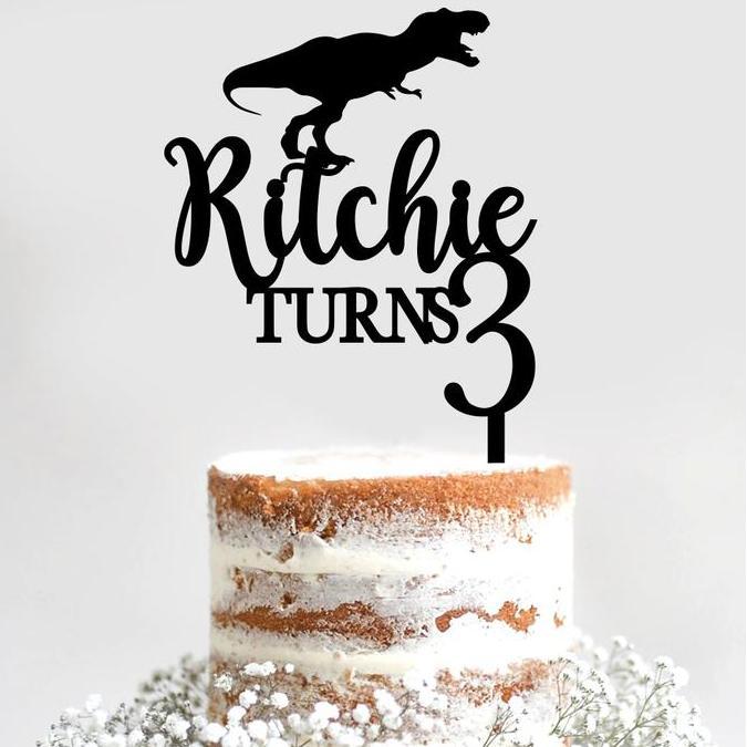 Pilihan - Custom Cake Topper Dinosaurus Topper Kue Akrilik Murah Termurah