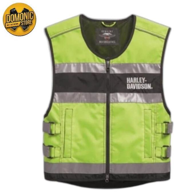 VEST HI-Vis ROMPI PELINDUNG JAKET MOTOR HARLEY DAVIDSON ROMPI MOTOR - YELLOW