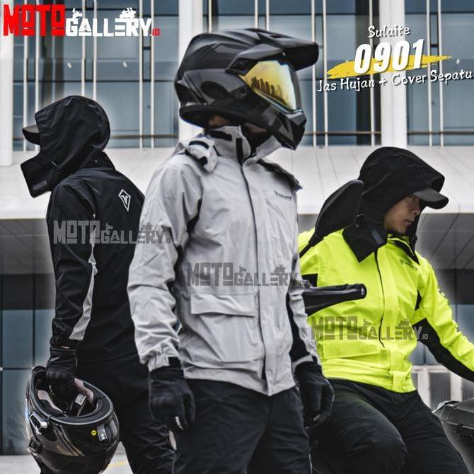 Sulaite Jas Hujan Motor Set Double Furing Waterproof 4 Musim Premium Jaket Poliester Lv4 0901