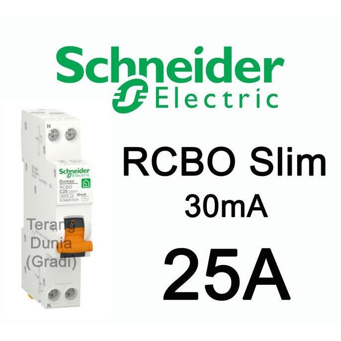 HARGA DISC - RCBO Schneider 25a DOMD01625 Schneider RCBO 25a Schneider RCBO Slim Domae 25a