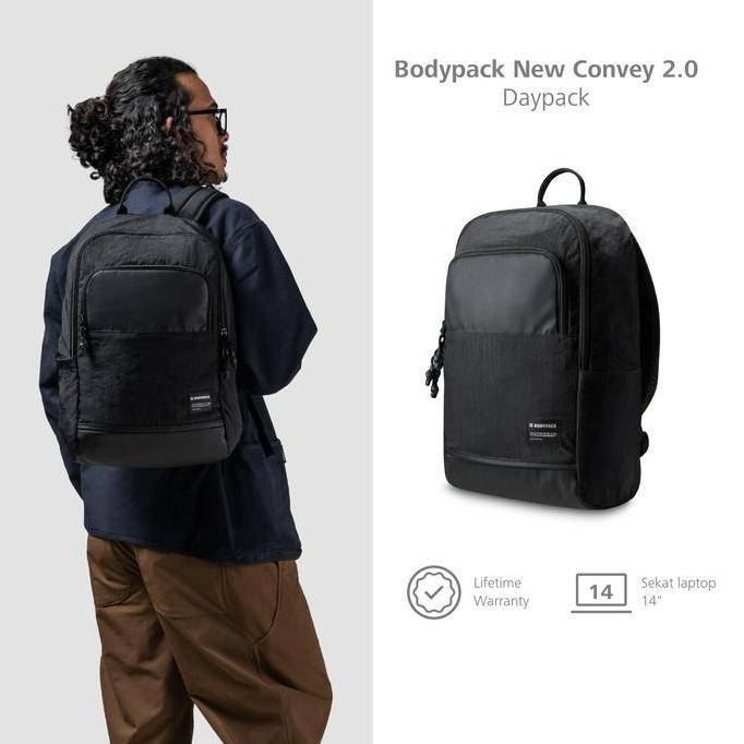 Bebasaja - Bodypack Convey 2.0 Laptop Backpack Tas Ransel Kerja Kuliah Sekolah Ringan Multifungsi 15