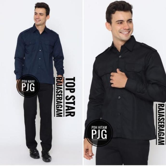 Seragam Baju Kemeja Panjang Trans TV Net TV Hitam Biru Navy PDH PDL