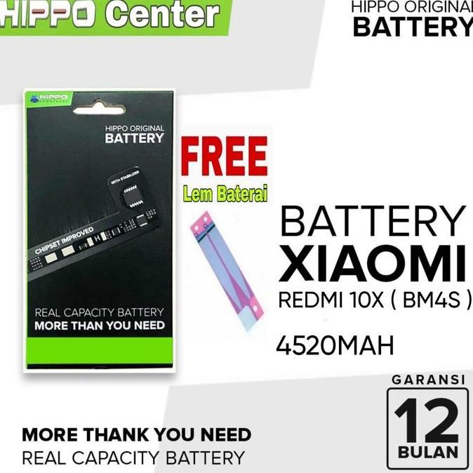Hippo Baterai Compatible BM4S Compatible Xiaomi Redmi 10X 4520MAH BATTERY Xiaomi BM4S / BM 4S / BM-4