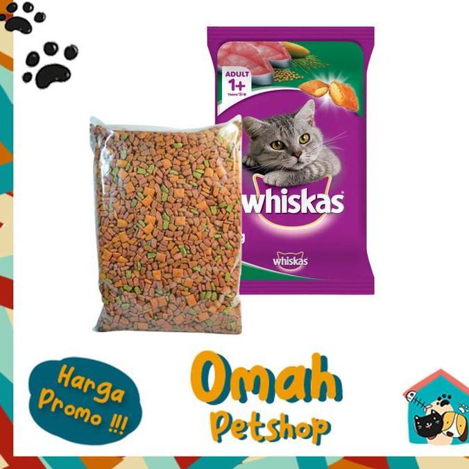 Best Seller MAKANAN KUCING WHISKAS 1kg 1 kg REPACK TUNA CAT DRY FOOD Berkualitas 100% original