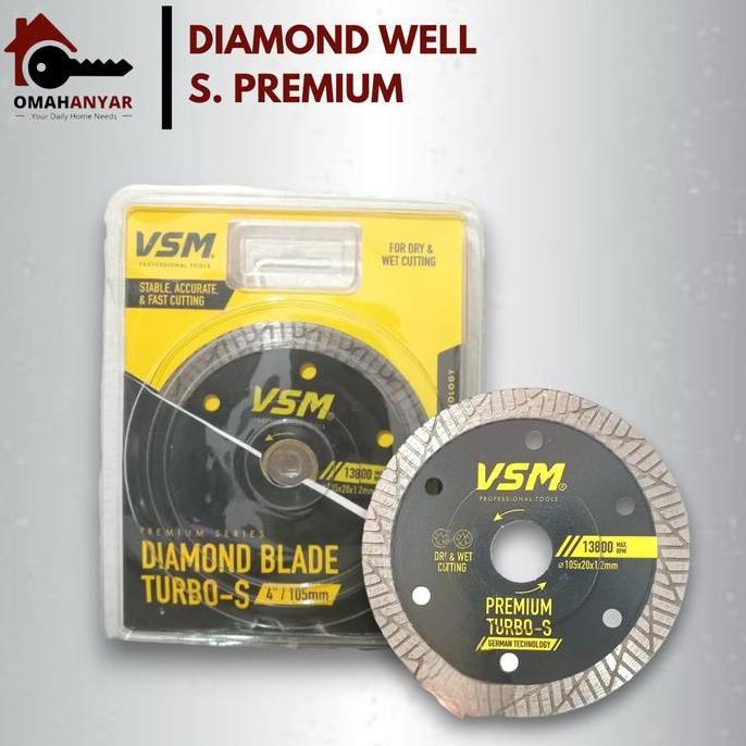 %$%$%$%$] VSM Diamond Saw Blade 4" Turbo S Mata Potong Keramik Granit