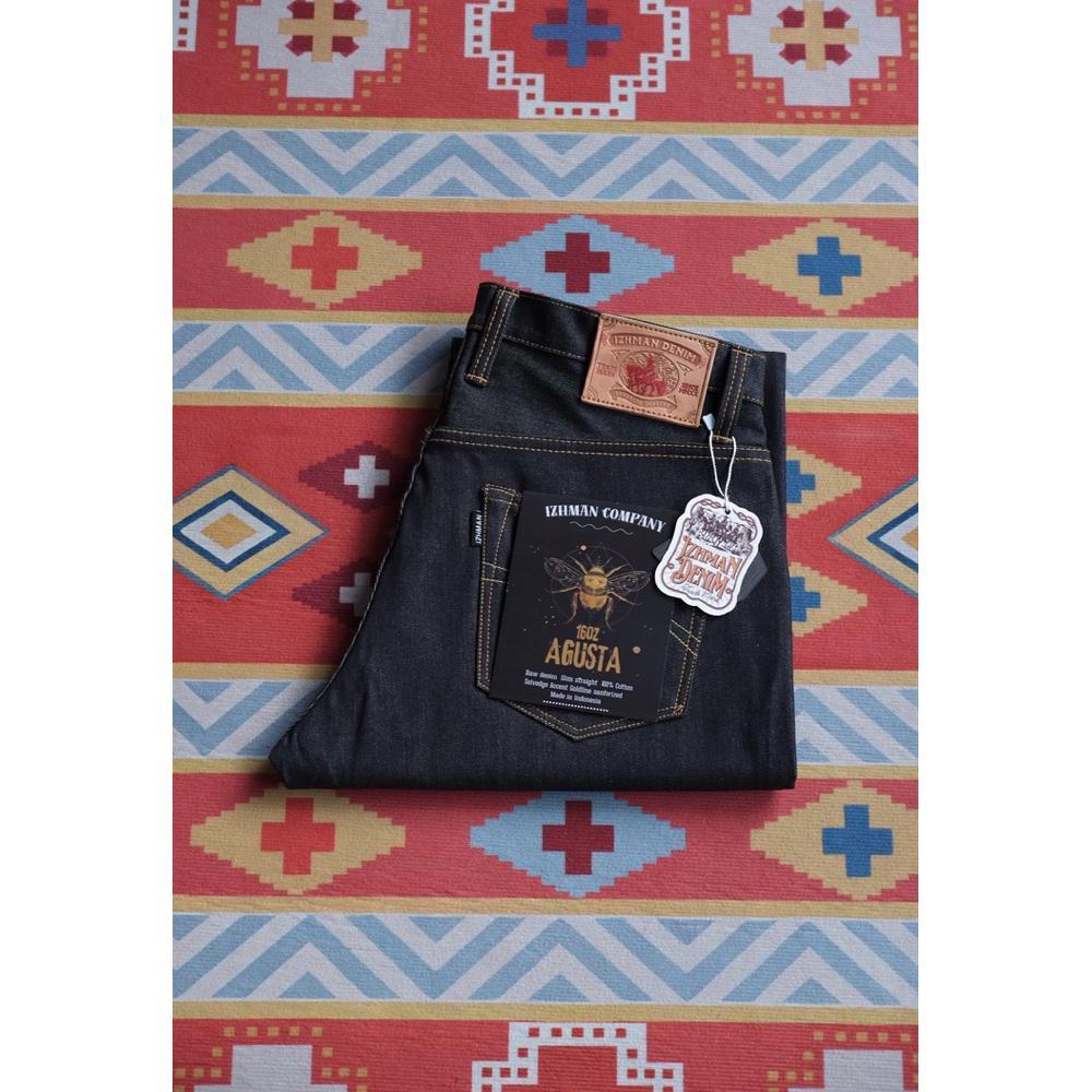 Izhman Denim - Agusta 16oz Celana Denim Selvadge Accent - Deep indigo - Free refresher