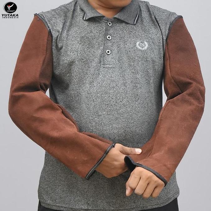 Apron lengan Kulit Las - Arm Lengan Kulit Las Anti Panas - Pelindung Lengan Kulit Pengelasan