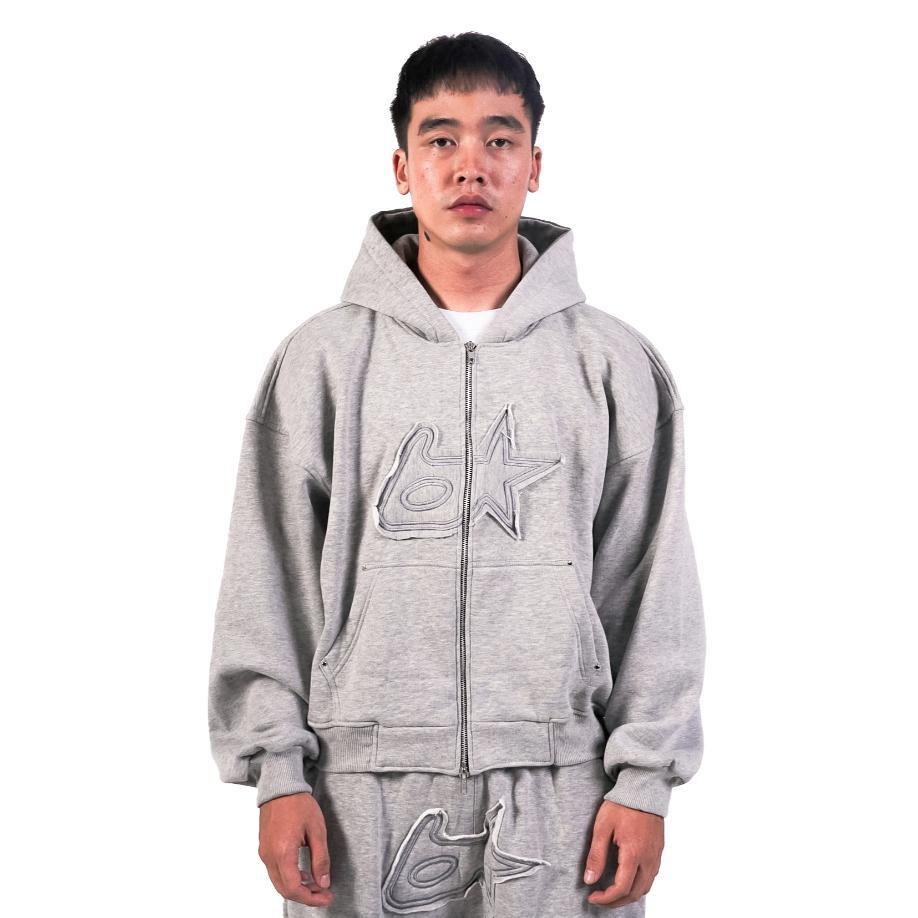 Bitsnbobs Oneset Zipper Hoodie Boxy Baggy Sweatpants Casser Misty
