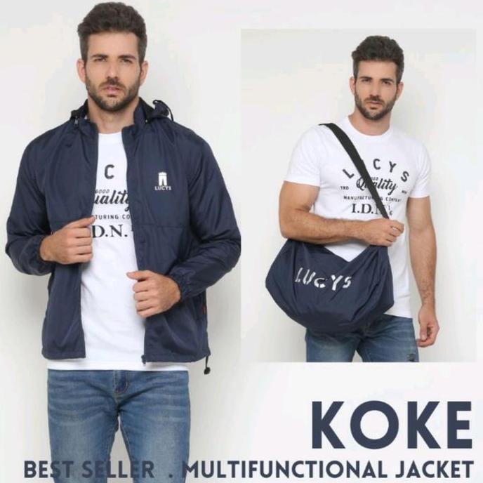 Cool- Jaket Multifungsi Bisa Menjadi Tas Serbaguna Pria Nita Lucys Koke
