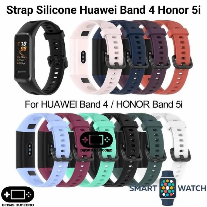 Strap Silicone Huawei Band 4 Honor 5i silicon silicon tali jam karet rubber replacement smartband hu