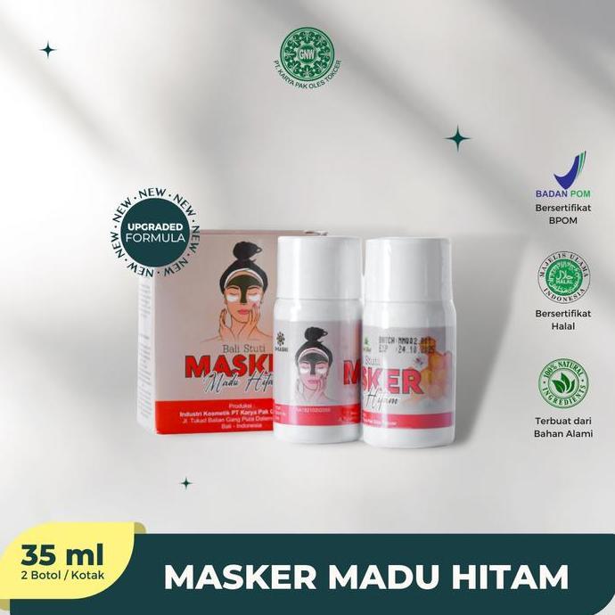 Masker Madu Hitam 35 Ml (isi 2 botol) KEMASAN BARU